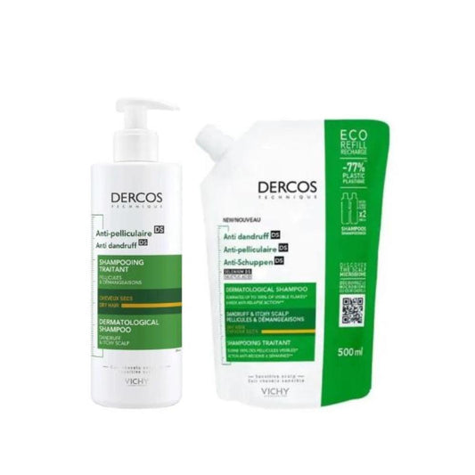 Vichy Dercos Anti-Dandruff Shampoo Set for Dry Hair